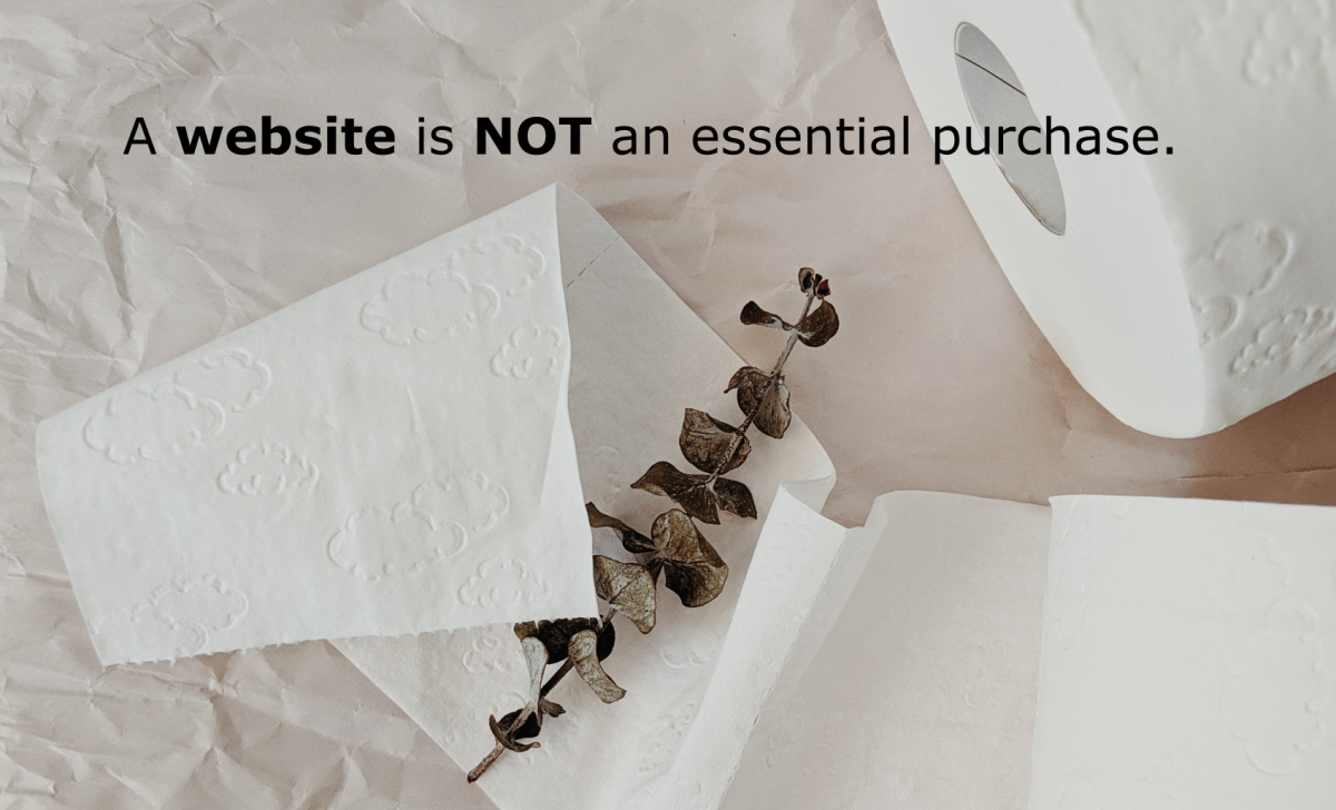 A website is not an essential purchase!